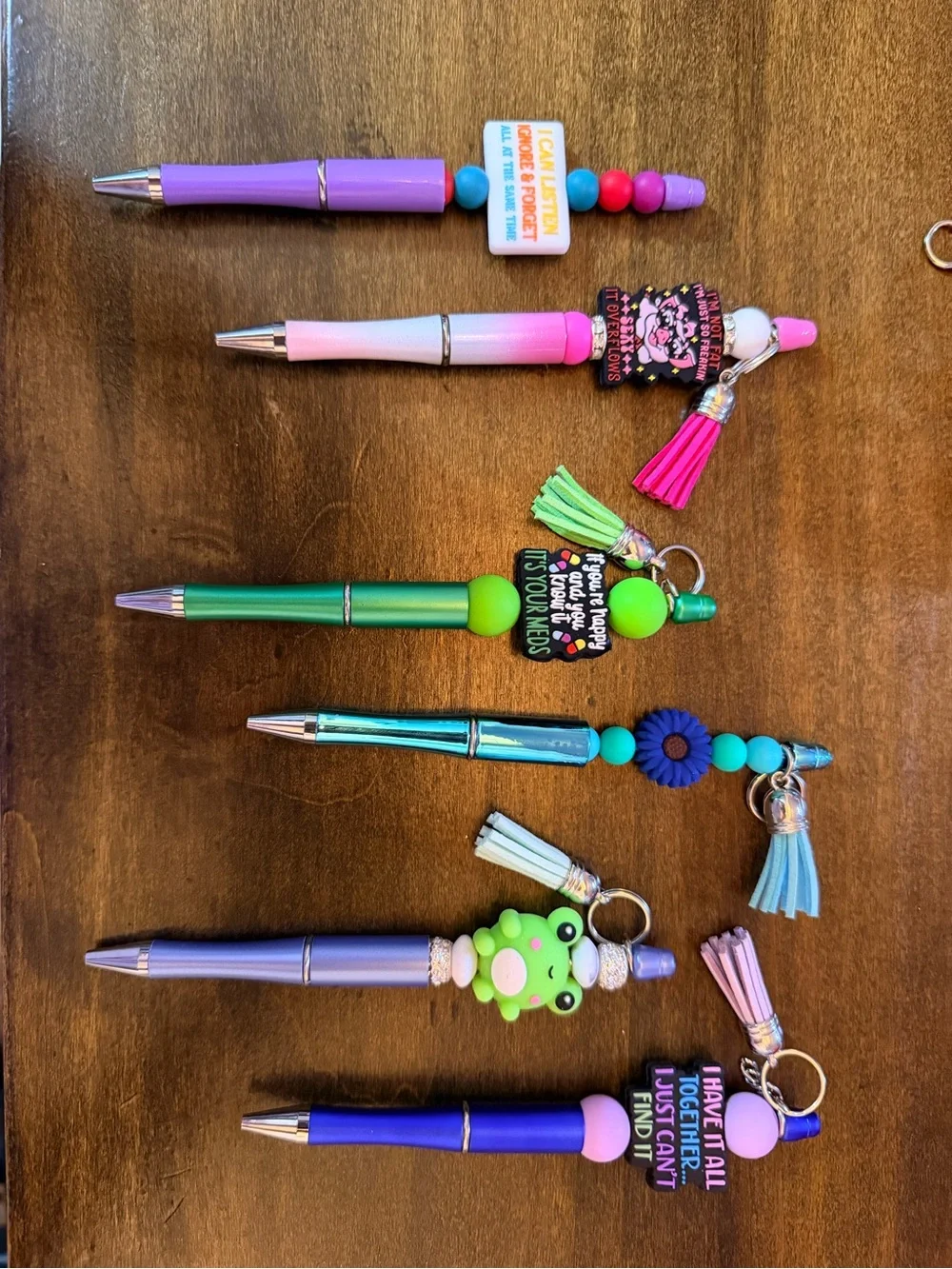 Decorative Pink Novelty Pen with Charm - Fun Writing